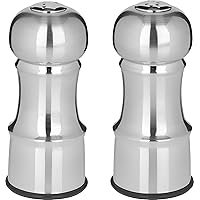 Trudeau Stainless Steel Salt and Pepper Shakers, 4-1/2-Inch tall