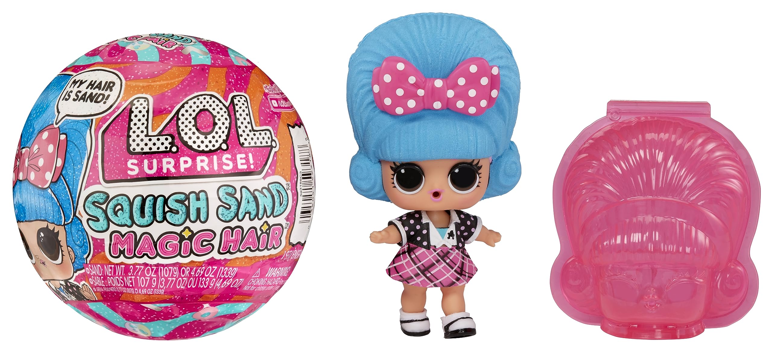 LOL. Surprise! Squish Sand Magic Hair Tots- with Collectible Doll, Squish Sand Dolls, Surprises, Limited Edition Doll- Great Gift for Girls Age 3+