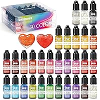 Resiners Alcohol Ink for Epoxy Resin – 30 Colors High Concentrated Alcohol-Based Ink, Epoxy Resin Paint Dye Pigment for Resin Petri Dish, Coaster, Painting, Tumbler Cup, Jewelry Making (10ml Each)