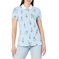 Nautica Women's Short Sleeve Button Placket Polo