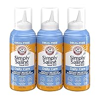 Arm & Hammer Simply Saline Daily Care Nasal Mist 4.4oz, Saline Nasal Spray, Drug-Free, 3-Pack