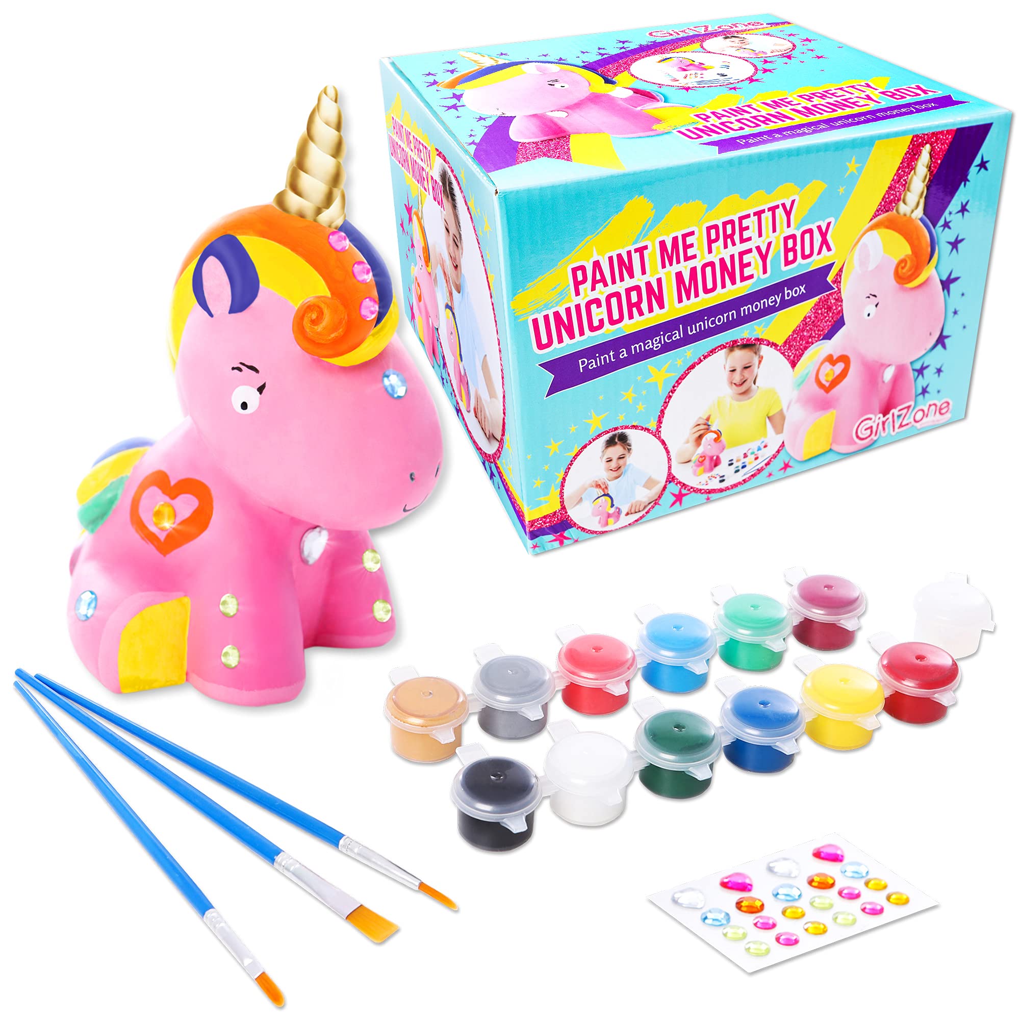 DIY Painting Unicorn Kit Arts and Crafts Set for Kids or Girls Decorate and Drawing 3D Toys for Children Gift