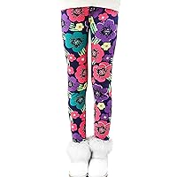 Auranso Girls Winter Thick Leggings Cable Knit Fleece Lined Warm Pants 2-10 Years