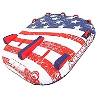 Airhead Stars and Stripes 2, 1-2 Rider Towable Tube for Boating