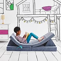 Kids and Toddler Play Couch, Convertible Folding Sofa, Durable Foam Modular Design, Blue Lagoon