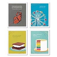 Compendium Positively Green 4-Pack of Birthday Cards - Forever Young, 4.25 in x 5.38 in, 4 Pieces