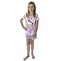 INTIMO Peanuts Girls' Snoopy Pajamas So Fab Tie Dye Shirt And Shorts 2 Piece Pajama Set