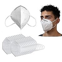 KN95 – Disposable Face Mask | Includes 20 Masks | 5-Ply Layer PM 2.5 Protection | Multiuse Dust & Particle Filtration | Adjustable Nose Piece & Elastic Ear Loop | Comfortable 3D Design Respirator