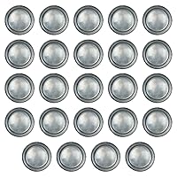 Beistle 24 Piece Round Pewter Paper Plates For Medieval Party Supplies, Pirate And Halloween Tableware, Gray, 9