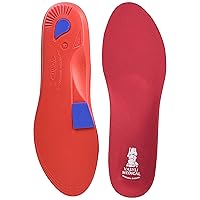 42 Custom Full Length Insoles, Red, XX-Large, Heel Grid Reduces Slippage, Firm Density, Fast & Effective Pain Relief