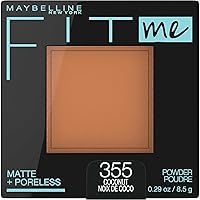 Maybelline Fit Me Matte + Poreless Pressed Face Powder Makeup & Setting Powder, Coconut, 1 Count