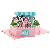 Hallmark Paper Wonder Pop Up Mothers Day Card (Mickey Mouse Flower Cart)