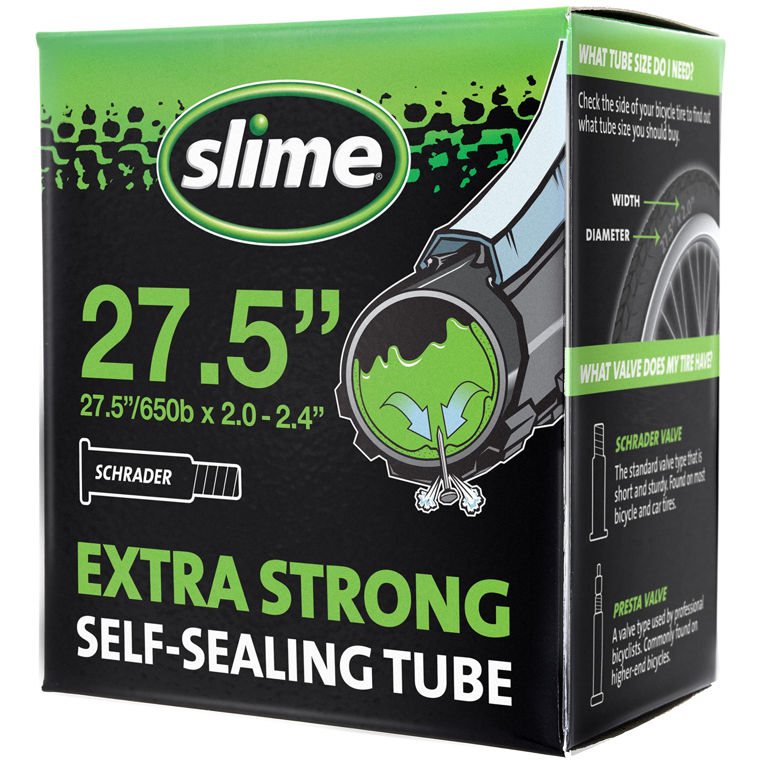 Slime 30045 Bike Inner Tube with Slime Puncture Sealant, Extra Strong, Self Sealing, Prevent and Repair