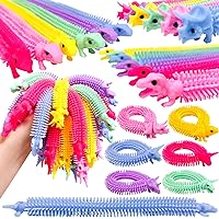 45PCS Stretchy Fidget Toy,Dinosaur Sensory Fidget Block Toys,Muticolor Stretchy Strings Toy for Stress Relief,Claming,Birthday Children's Day Gift,Kids or Adults, Party Favors Stocking Stuffers