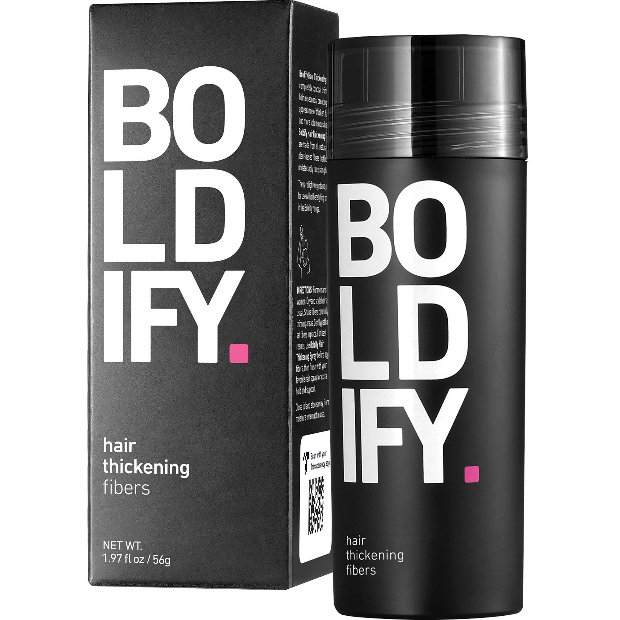 BOLDIFY Hair Fibers for Thinning Hair (ASH BROWN) Undetectable - 56gr Bottle - Completely Conceals Hair Loss in 15 Sec - Hair Thickener for Fine Hair for Women & Men