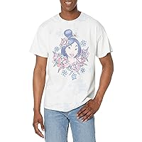 Disney Princess Floral Mulan Young Men's Short Sleeve Tee Shirt