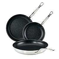 Hestan - ProBond Collection - TITUM Nonstick Triple Bonded Stainless Steel Skillets, Set of Three, Made without PFOAs (8.5, 11 & 12.5-inches)