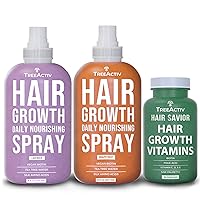 TreeActiv Hair Growth Daily Nourishing Spray & Hair Savior | Biotin + Saw Palmetto Hair Growth Vitamins & Hair Growth Spray, Argan Oil
