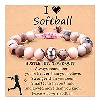 Softball Gifts for Girls, Softball Stuff Bracelet for Team Girls Daughter Granddaughter Niece