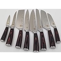 D&G 8 Piece Kitchen Chef Knife Set - High Carbon Stainless Steel