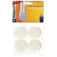 Medline Walker Glide Caps (Pack of 6) - Durable and Smooth Glides for Walkers - Floor Protection - Easy Installation - Long-lasting Performance