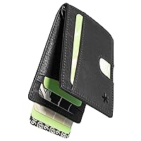 Ethically Sourced Leather Slim Minimalist RFID Blocking Bifold Wallet for Men and Women. 14 Card Holder.
