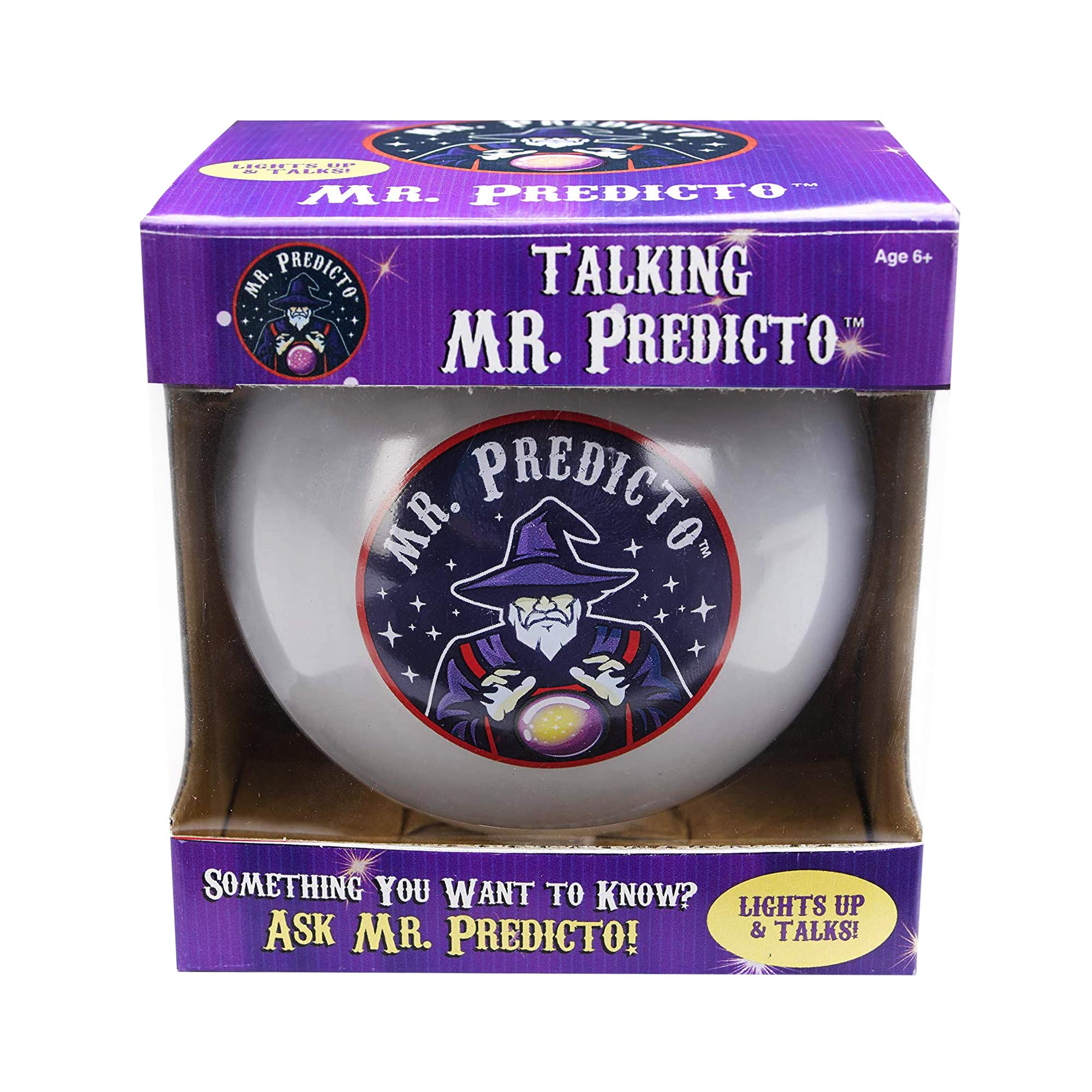 Mr. Predicto Fortune Teller Crystal Ball - Ask a Question & He Speaks an Answer - Mysterious Magic Ball, Cool Ball Magic, Funny Toys for Teens, Tweens - Kids Novelty Toys & Amusements - Light Up Toy