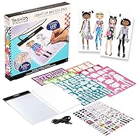 Fashion Angels Fashion Design Light Up Sketch Pad 12521, Light Up Tracing Pad, Includes USB, Ultra Thin Tablet, Includes Stencils and Stickers, Recommended for Ages 8 And Up