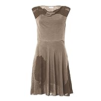 Intarsia Linen Dress, Beige, EUR 44 - US 14