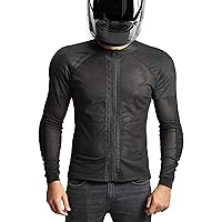  Alpha Black Leather Motorcycle Jacket with Armor for Men -  Brando Cafe Racer Biker Jacket Men - 4 Season Riding Jacket with Concealed  Carry (CCW), Protective Armor and Black Mesh 