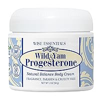 Progesterone Cream for All Women Bioidentical | From Wild Yam Progesterone | For Menopause & Menstrual Support | Paraben Free with Chaste Tree Berry, Black Cohosh, Dong Quai, Wise Essentials