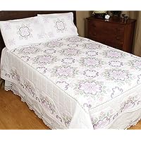 Jack Dempsey Stamped White Quilt Top, by by Colonial