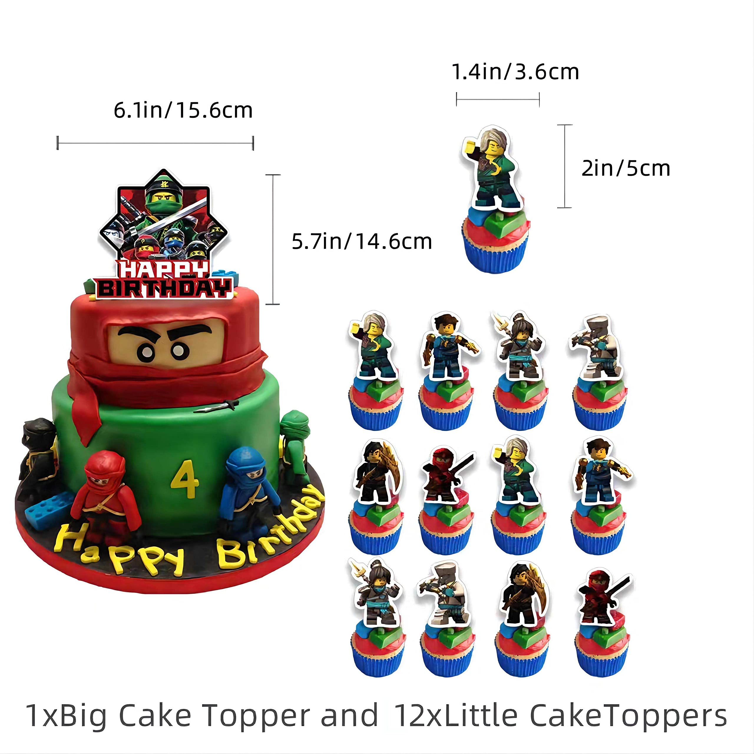 Mua Niale 13 PCS Ninja Cake Toppers for Kids Ninja Birthday Party ...