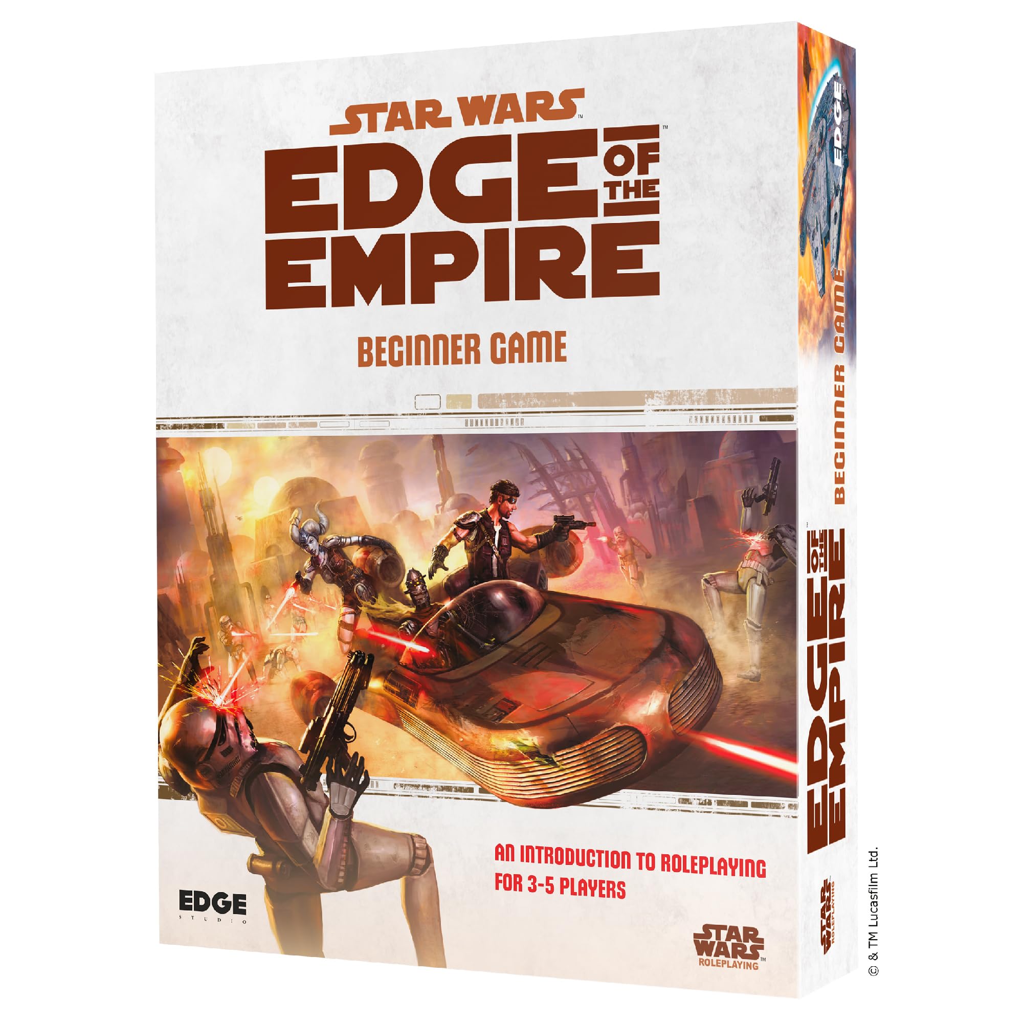 Star Wars - Edge of The Empire: Beginner Game - Embark on Galactic Adventures in a Complete Learn-As-You-Go Experience! Sci-Fi RPG, Ages 10+, 3-5 Players, 1 Hour Playtime, Made by EDGE Studio