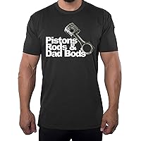 Piston Rods & Dad Bods Simple Realistic Shirts, Dad Bods Cool Shirts for Men!