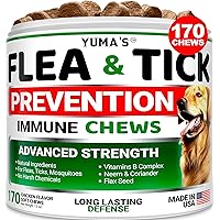 Premium Flea and Tick - Dog Chewables - Made in USA - High Strength Veterinary Formula - Natural Ingredients
