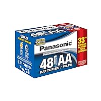Panasonic Energy Corporation LR6XE/48PC Platinum Power AA Alkaline Battery, 48 Pack