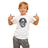 Kids Organic Cotton T-Shirt Fighter Pilot Owl, Cool Graphic for Kids, Children Animal Shirt, Fighter Pilot, Owl Lover