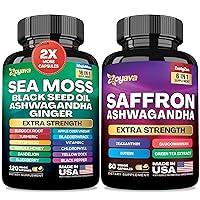 Sea Moss 16-in-1 and Saffron 6-in-1 Supplement Bundle