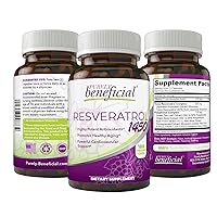 RESVERATROL1450 - 90day Supply, 1450mg per Serving of Potent Antioxidants & Trans-Resveratrol, Promotes Anti-Aging, Cardiovascular Support, Maximum Benefits (1bottle)