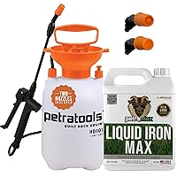 Liquid Iron for Lawns - Chelated Iron 1 Gallon Pump Sprayer Bundle, Liquid Iron for Plants, Liquid Lawn Fertilizer Concentrate Solutions, Lawn Iron Formula, EDTA-Free & Made in The USA -1G