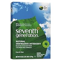 Seventh Generation 22150EA Natural Automatic Dishwasher Powder Free & Clear 45oz Box