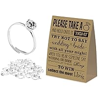 Don't Say Bridal Games, Put A Ring On It Bridal Shower Games,50 Metal rings, Bridal Shower Decorations, Bachelorette Party Games, Wedding Shower Supplies-DSB05