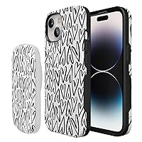 Casely Bundle with Case Compatible with iPhone 14 Bold Case Power Pod MagSafe Compatible Battery Pack | Heart Throb - Endless Hearts Phone Case and Power Pod | Compatible with MagSa