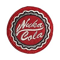 Nuka Cola Patch Red Background - Funny Tactical Military Morale Embroidered Patch Hook Fastener Backing