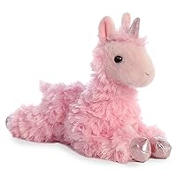 Aurora® Adorable Mini Flopsie™ Llamacorn™ Stuffed Animal - Playful Ease - Timeless Companions - Pink 8 Inches
