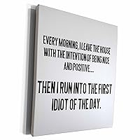 3dRose Lenas Photos - Funny Quotes - Stupid People - Museum Grade Canvas Wrap (cw_301401_1)