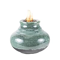 Echo Valley 93119 Ceramic Hand-Crafted Authentic Fireplace, Santa Fe Green, Safe & Easy to Use