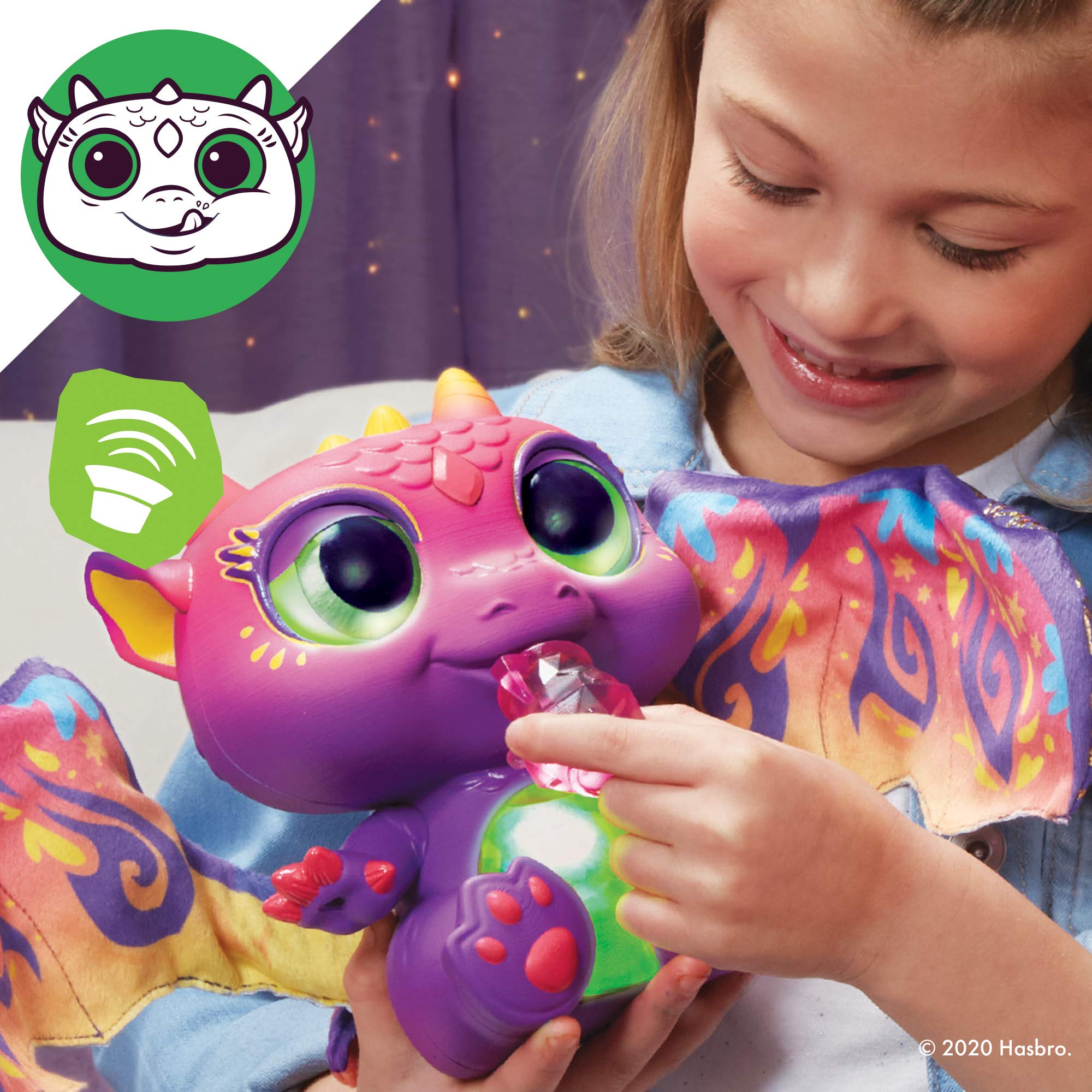FurReal Moodwings Baby Dragon Interactive Pet Toy, 50+ Sounds & Reactions, Ages 4 and Up
