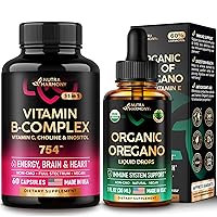 NUTRAHARMONY Organic Oregano Drops & Vitamin B Complex Capsules